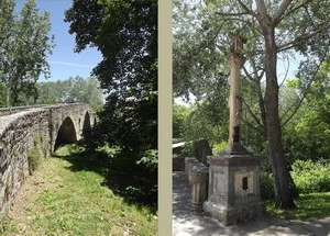 Camino Francés : Pampelune, pont de la Magdalena