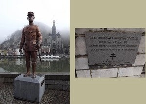 Dinant, statue Charles de Gaulle