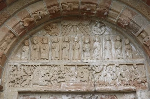 GR 65 : Espalion, église de Perse (tympan et linteau)