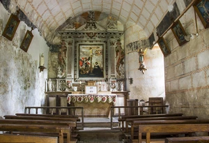 GR 65 : Verrieres, chapelle Saint-Michel (intérieur)