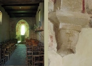 GR 65 : chapelle Sainte-Marie de Guirande, intérieur