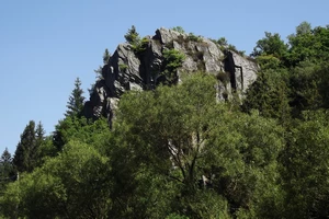 GR 57 entre Liherin et Steinbach, rocher de Bistain