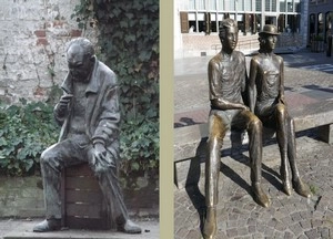 GR 5 : Hasselt, sculptures Hendrik en Katrien