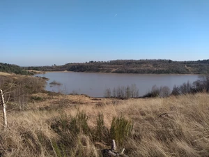 Streek-GR Limburgse Mijnen dans la réserve Mechelse Heide, ancienne carrière de sable