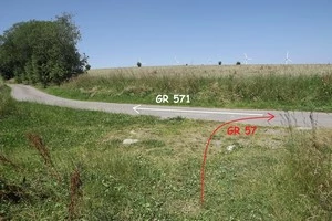GR 57 entre Limerlé et Gouvy, jonction avec le GR 571